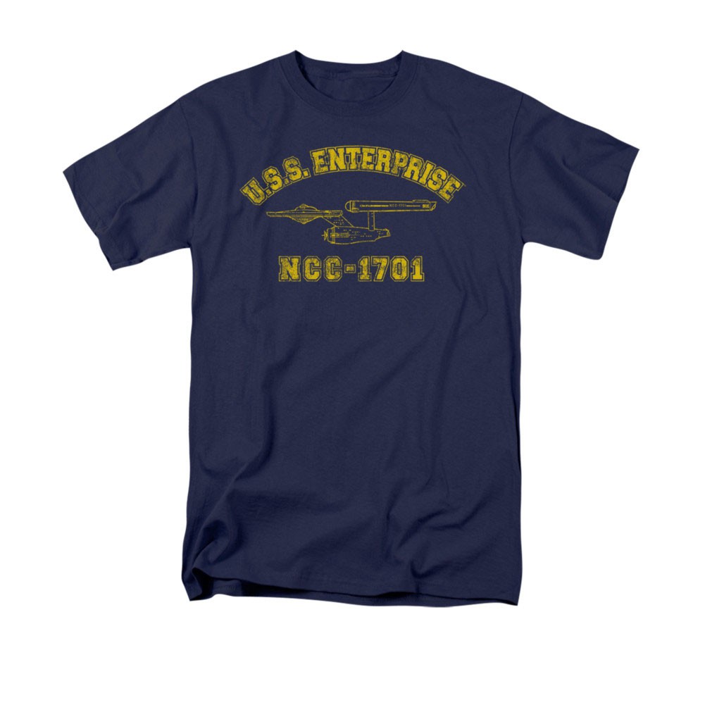 Star Trek USS Enterprise Athletic Navy T-Shirt
