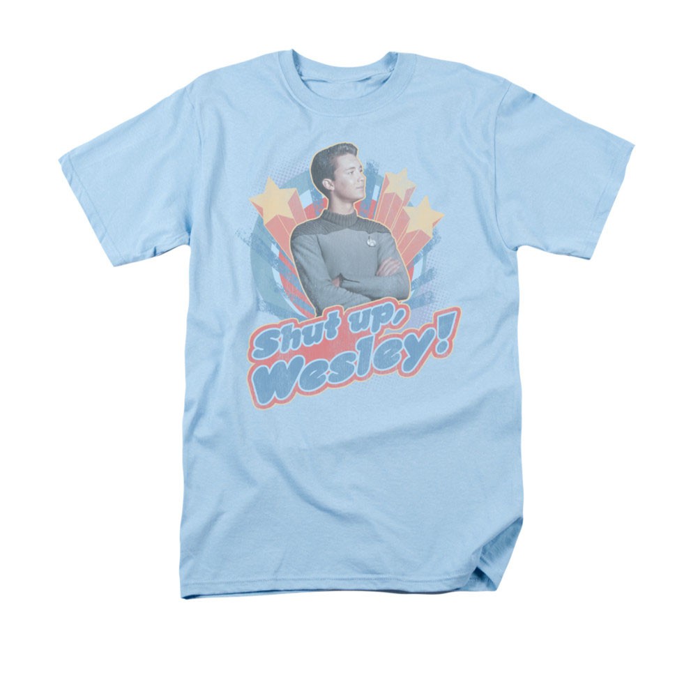 Star Trek Shut Up Wesley Blue T-Shirt