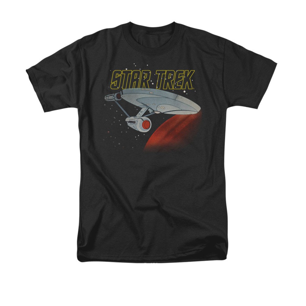 Star Trek Retro Enterprise Black Tee Shirt