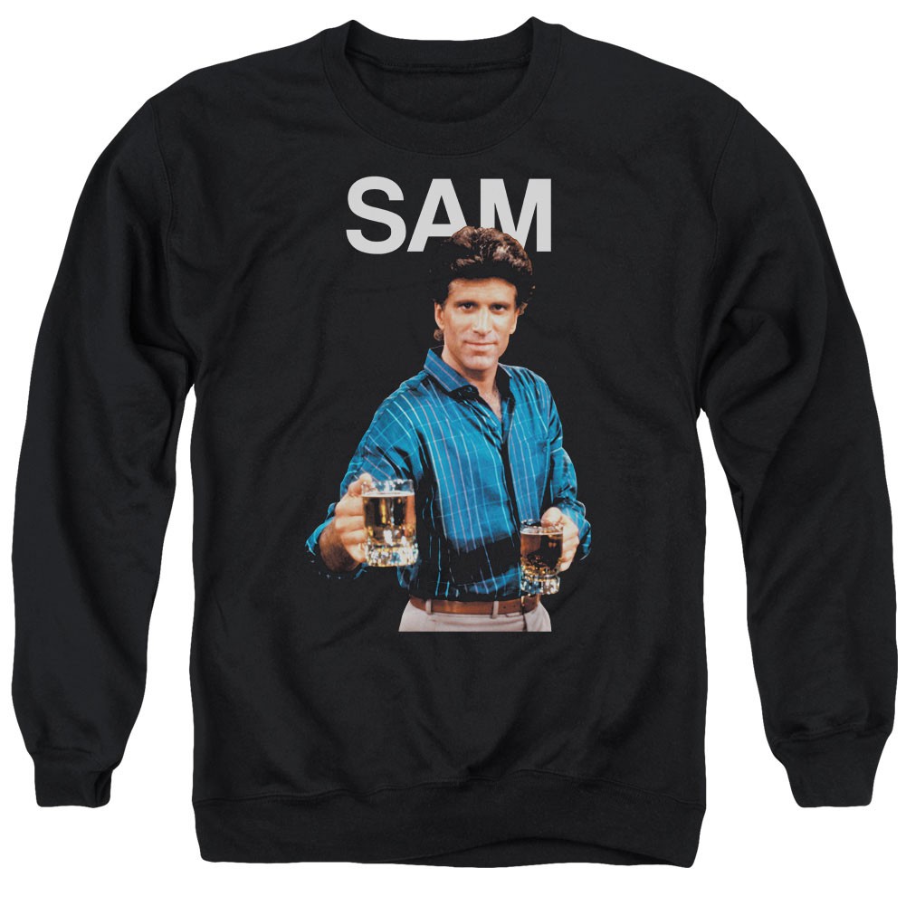 Cheers Sam Black Crew Neck Sweatshirt