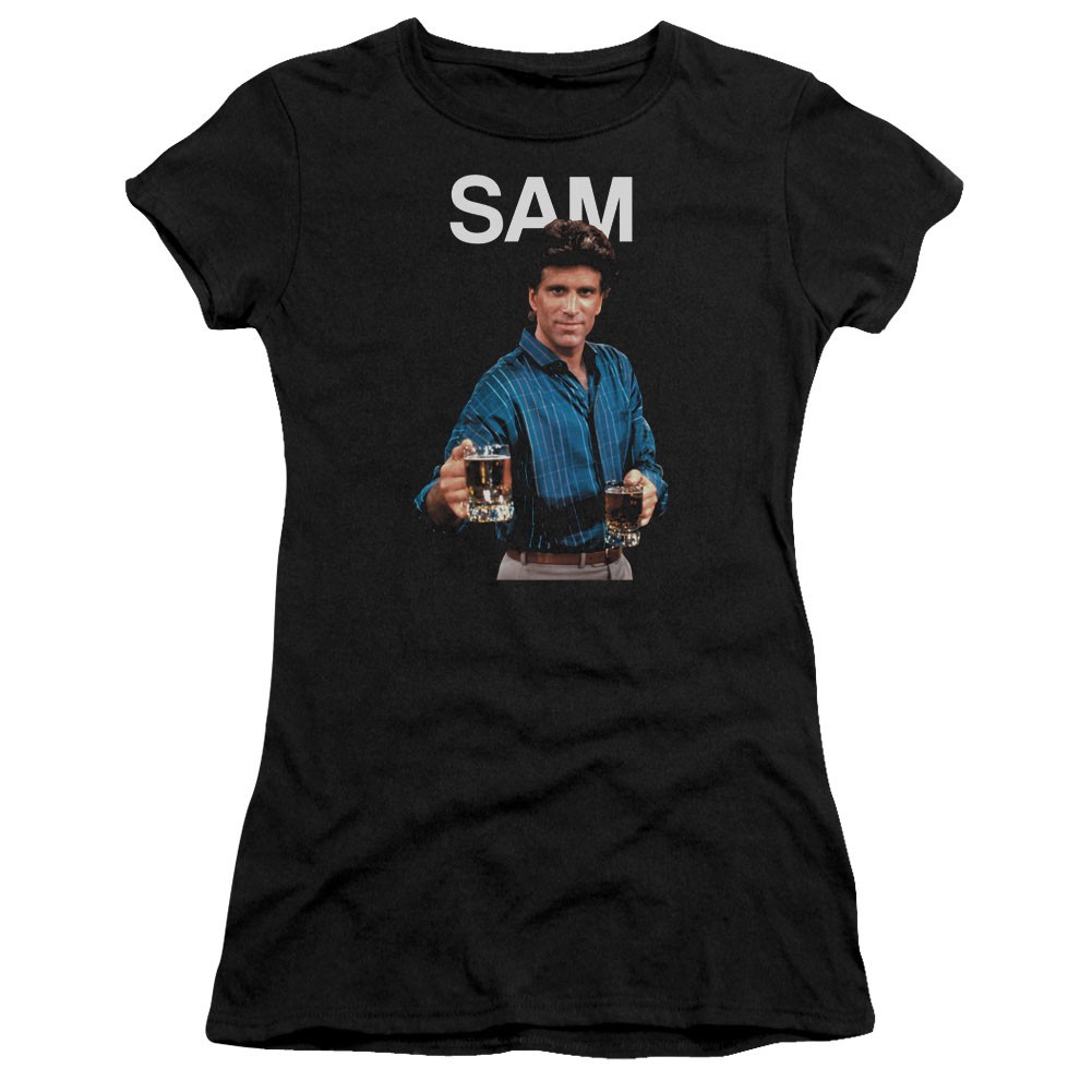 Cheers Sam Black Juniors T-Shirt