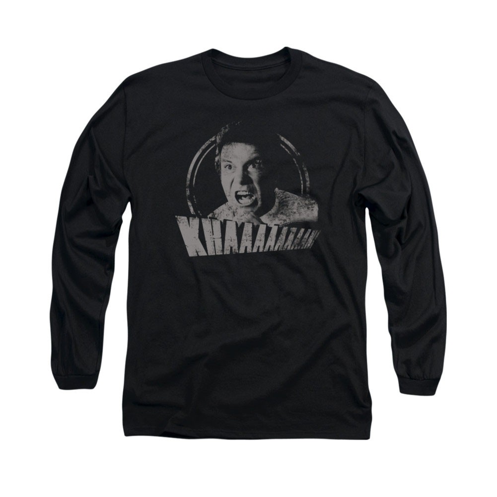 Star Trek Khan Distressed Black Long Sleeve T-Shirt