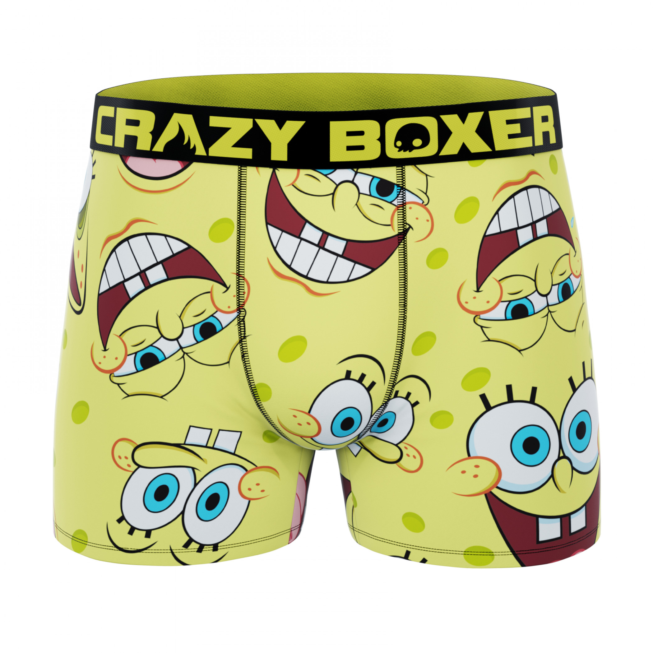 Crazy Boxers SpongeBob SquarePants Face All Over Boxer Briefs