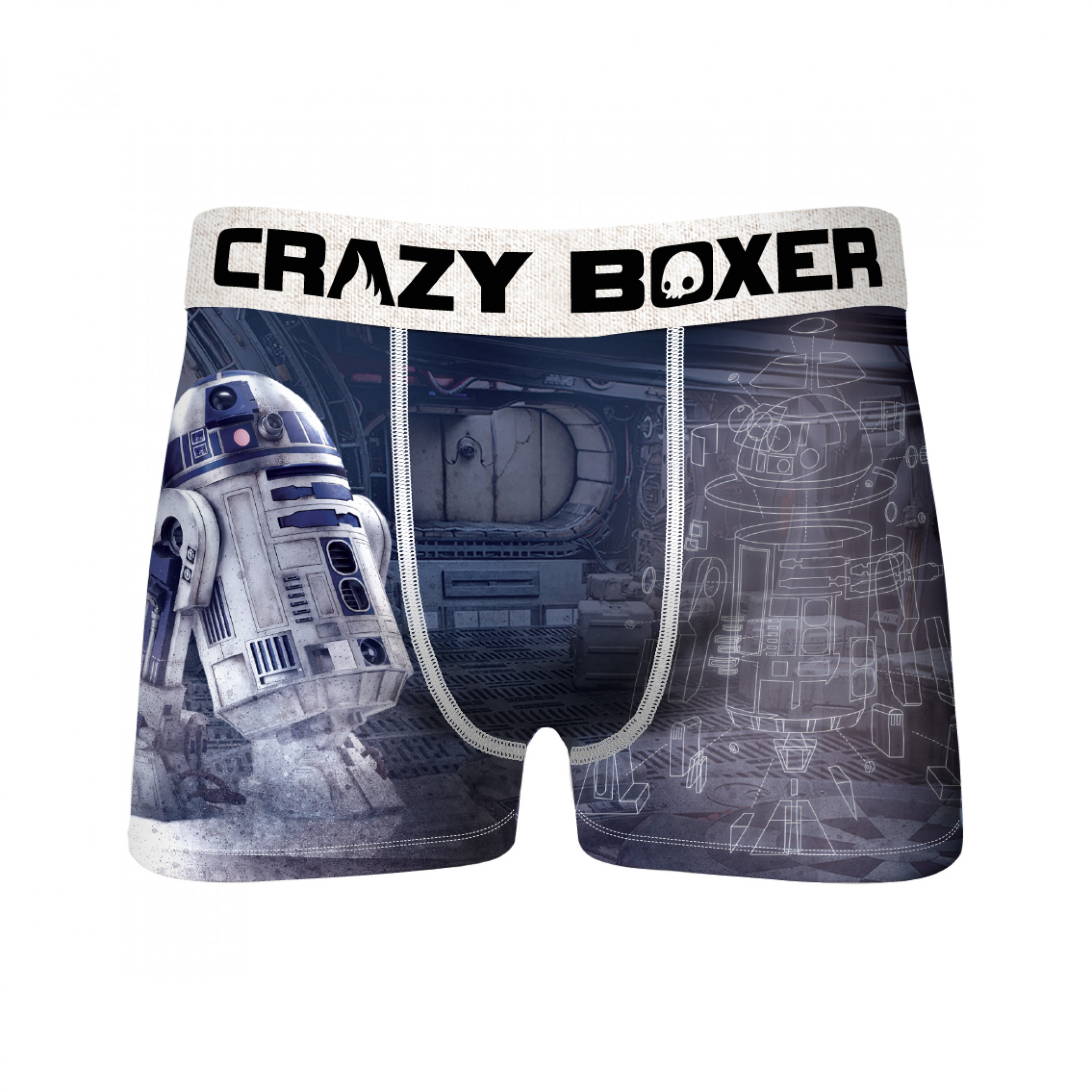 Star Wars R2-D2 Rolling Men's Crazy Boxer Briefs
