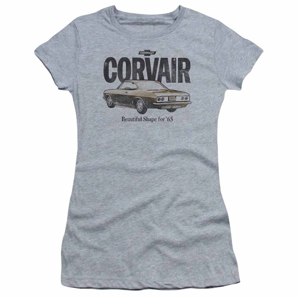 Chevy Retro Corvair Gray Juniors T-Shirt