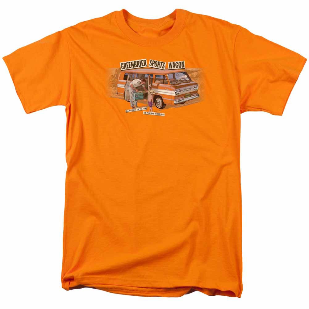 Chevy Greenbrier Corvair Sport Wagon Orange T-Shirt
