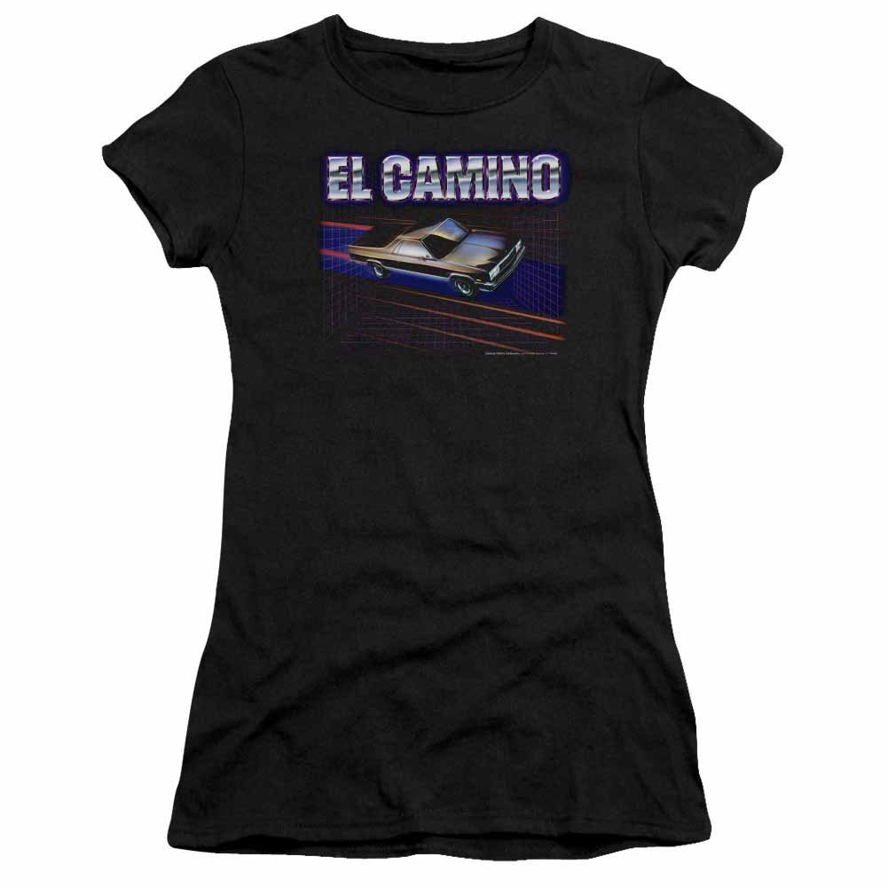 Chevy El Camino 85 Black Juniors T-Shirt