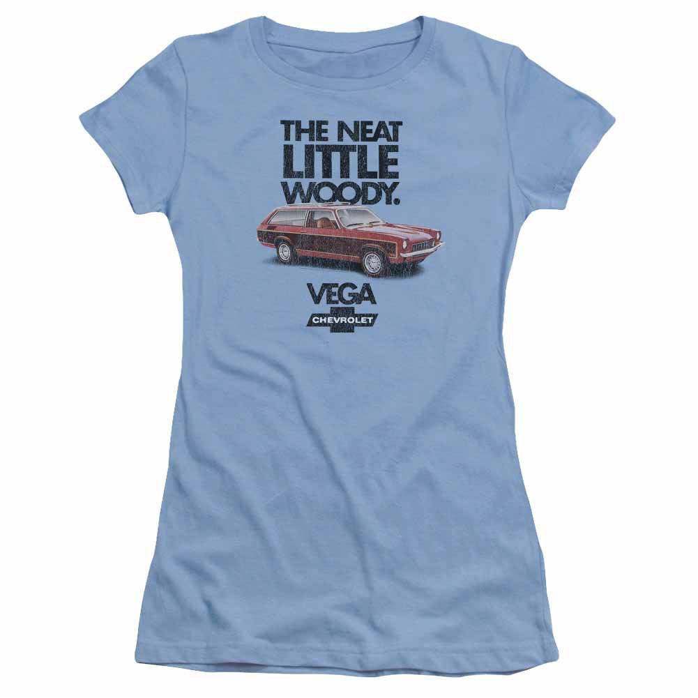 Chevy Vega The Neat Little Woody Blue Juniors T-Shirt