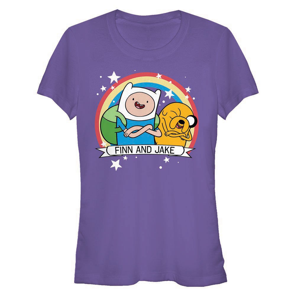 Adventure Time Jake Finn Forev Purple Juniors T-Shirt