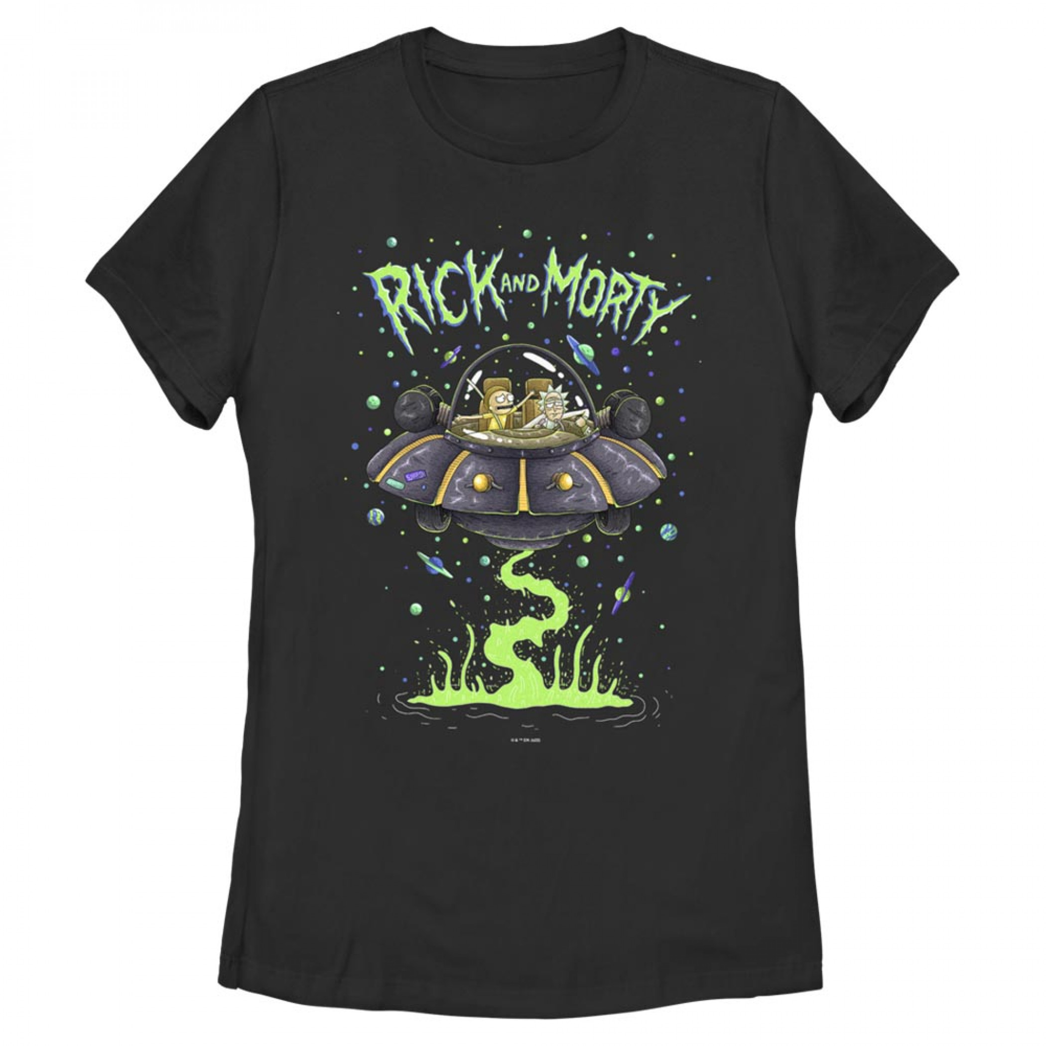 Rick And Morty Space Cruiser Take-Off Women's T-Shirt