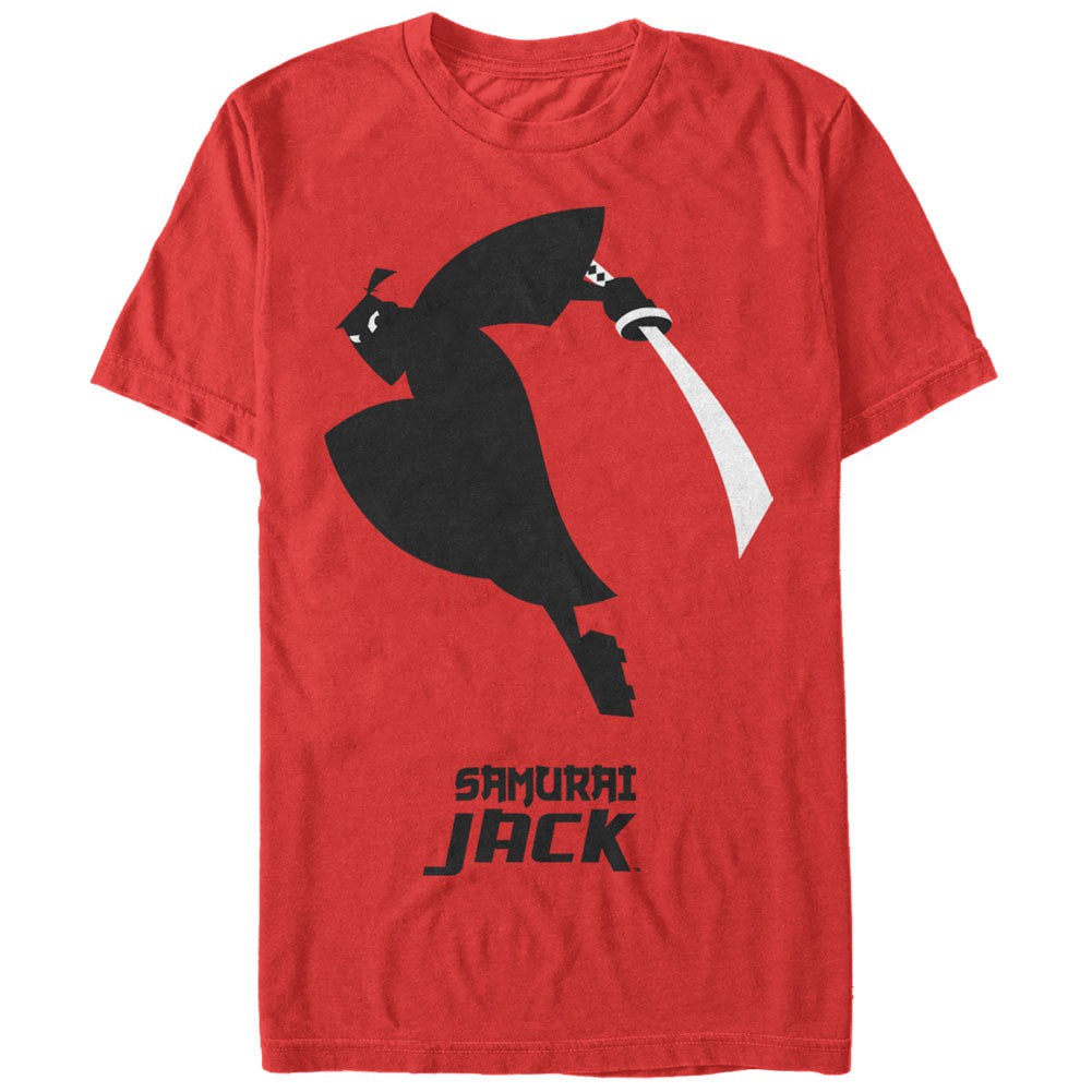 Cartoon Network Samurai Jack Black White Red T-Shirt