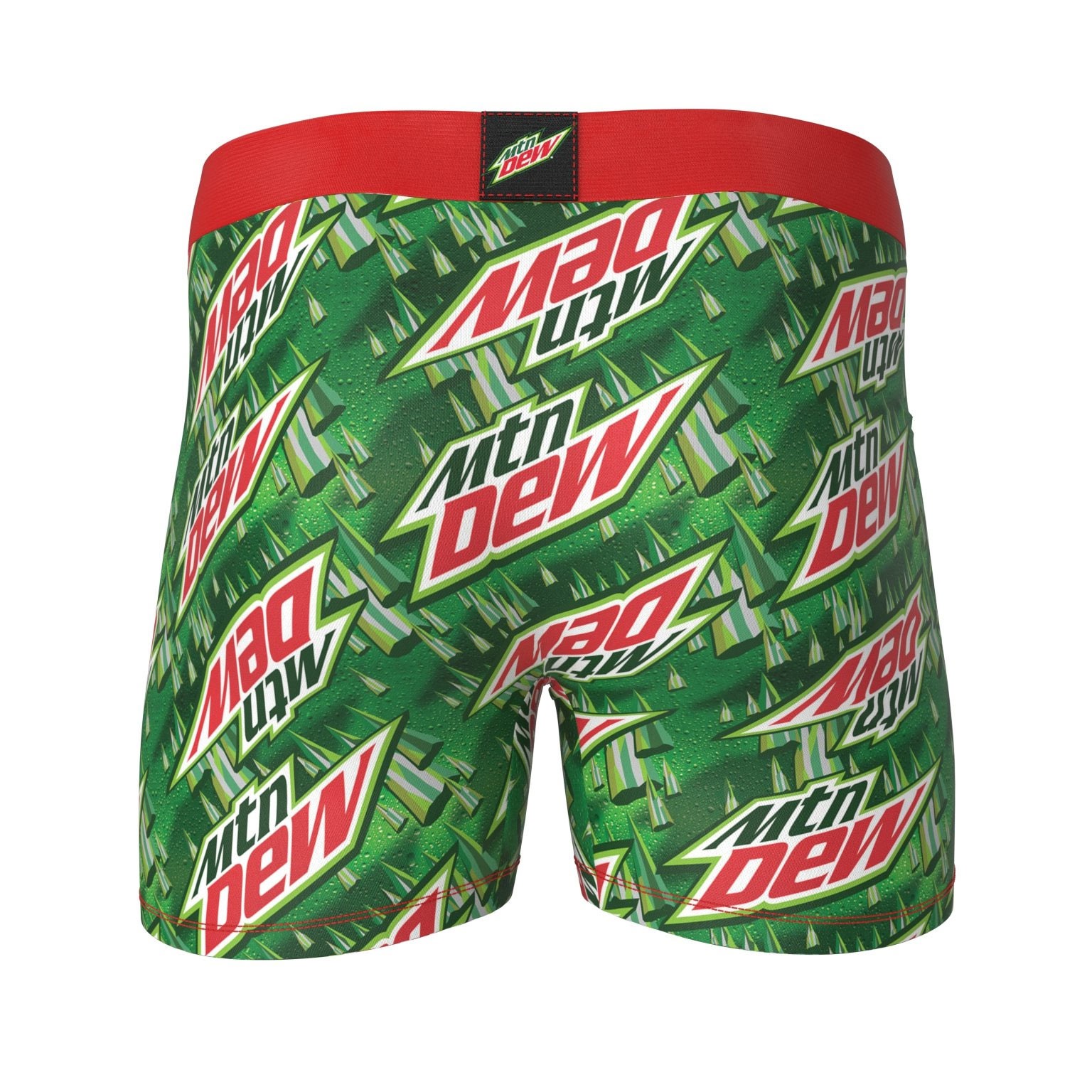 Mountain Dew Branded Bottles Mens Underwear Boxer Briefs