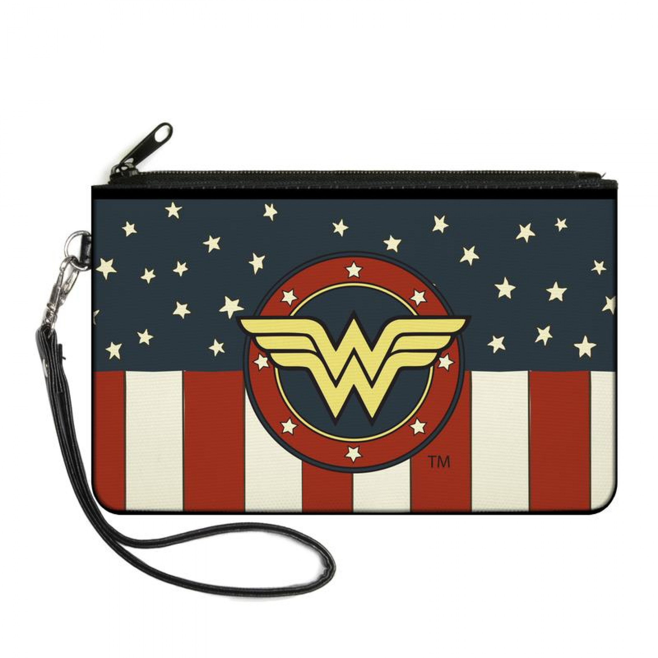 Wonder Woman Patriotic Large Zipper Wallet