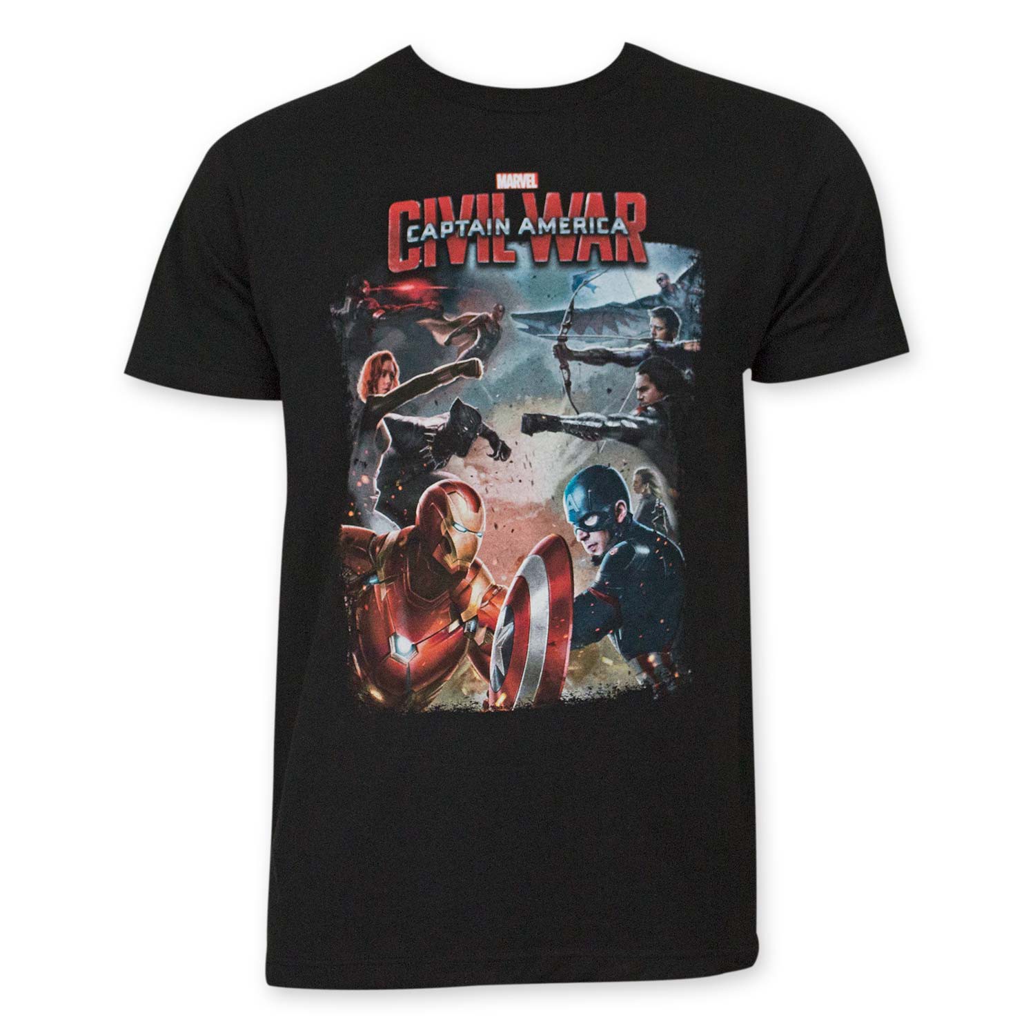 Captain America Men's Black Civil War Tee Shirt