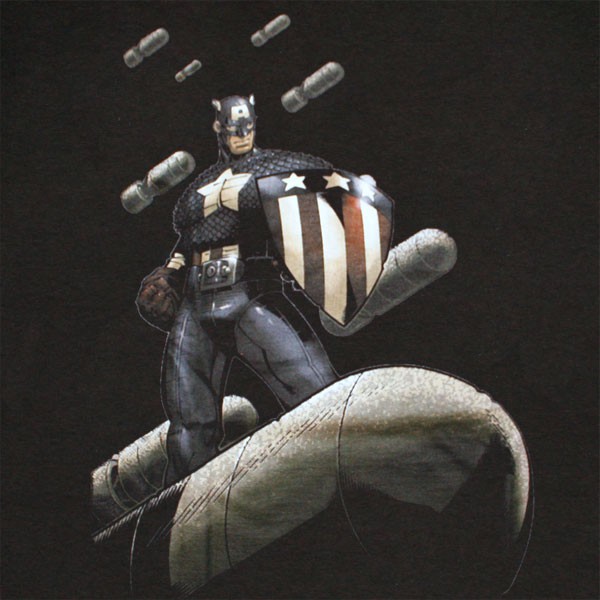 Captain America Cap Is Da Bomb T Shirt - Black