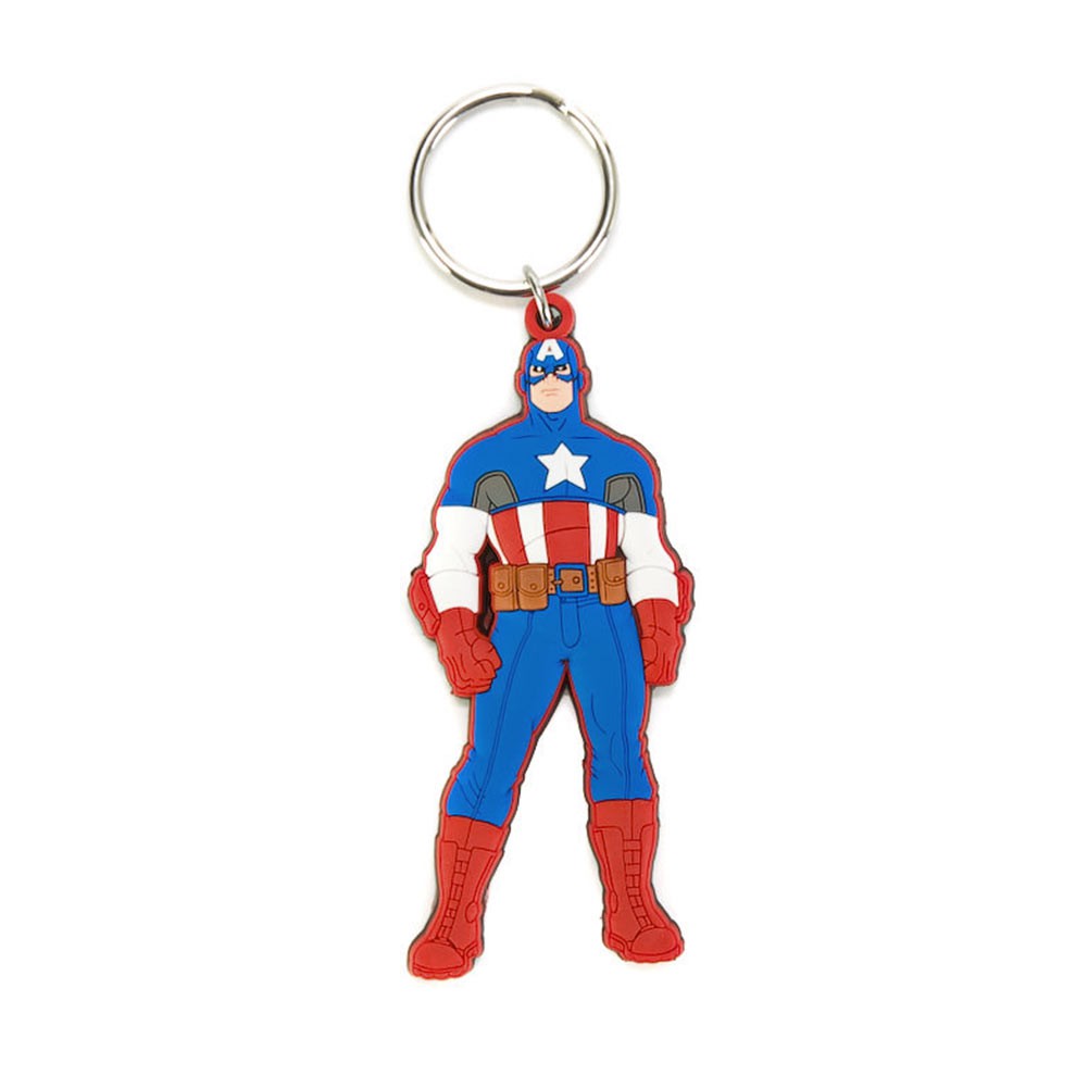 Captain America Rubber Character Keychain
