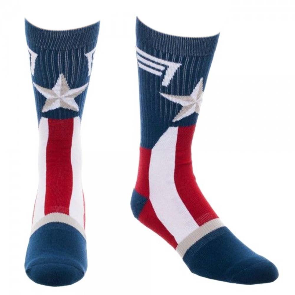 Captain America Men's Costume Crew Socks