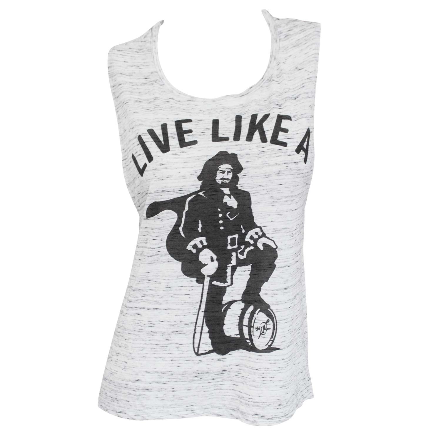 Captain Morgan Live Like A Captain Ladies Grey Tank Top