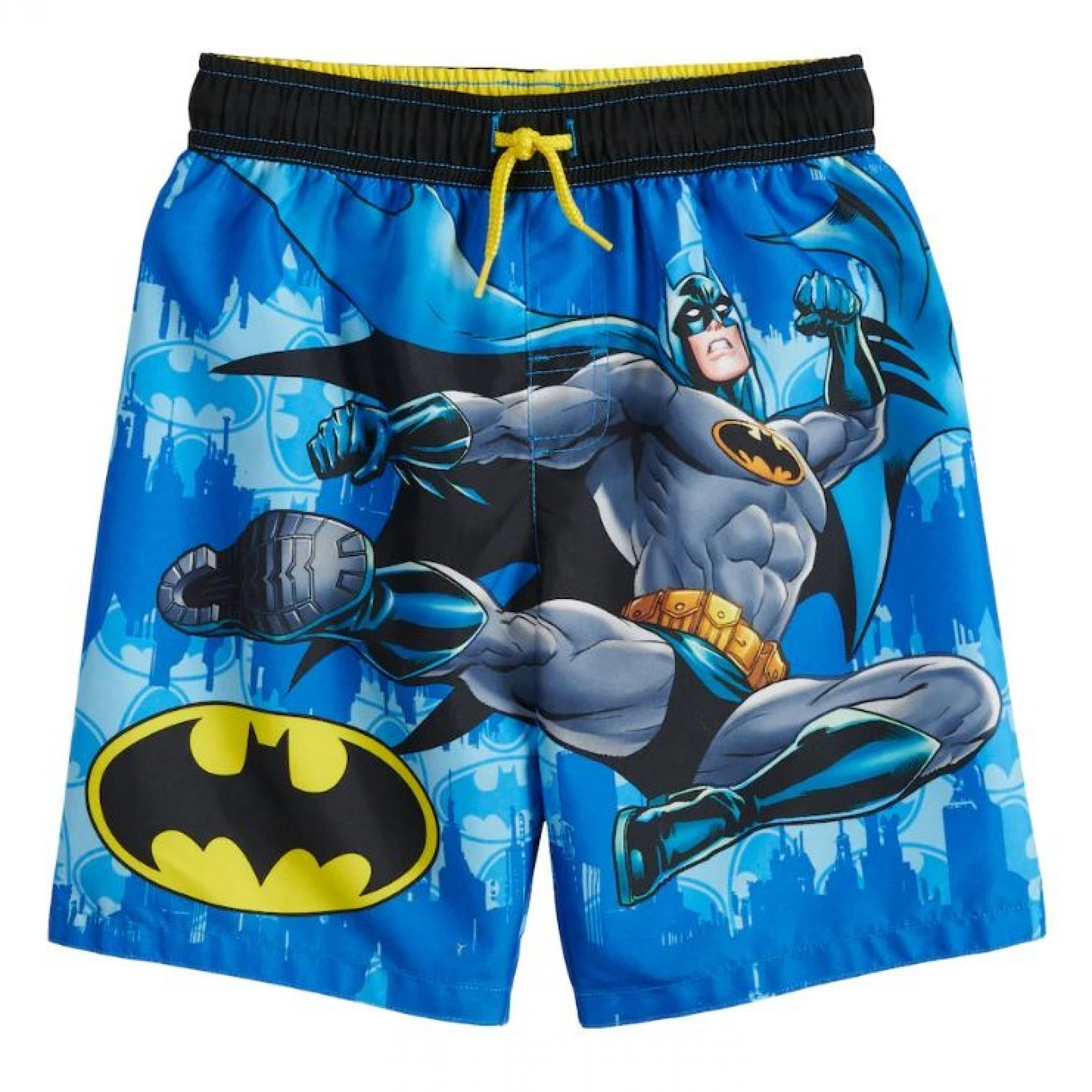 Batman Character in the Night with Symbol Youth Swim Trunks