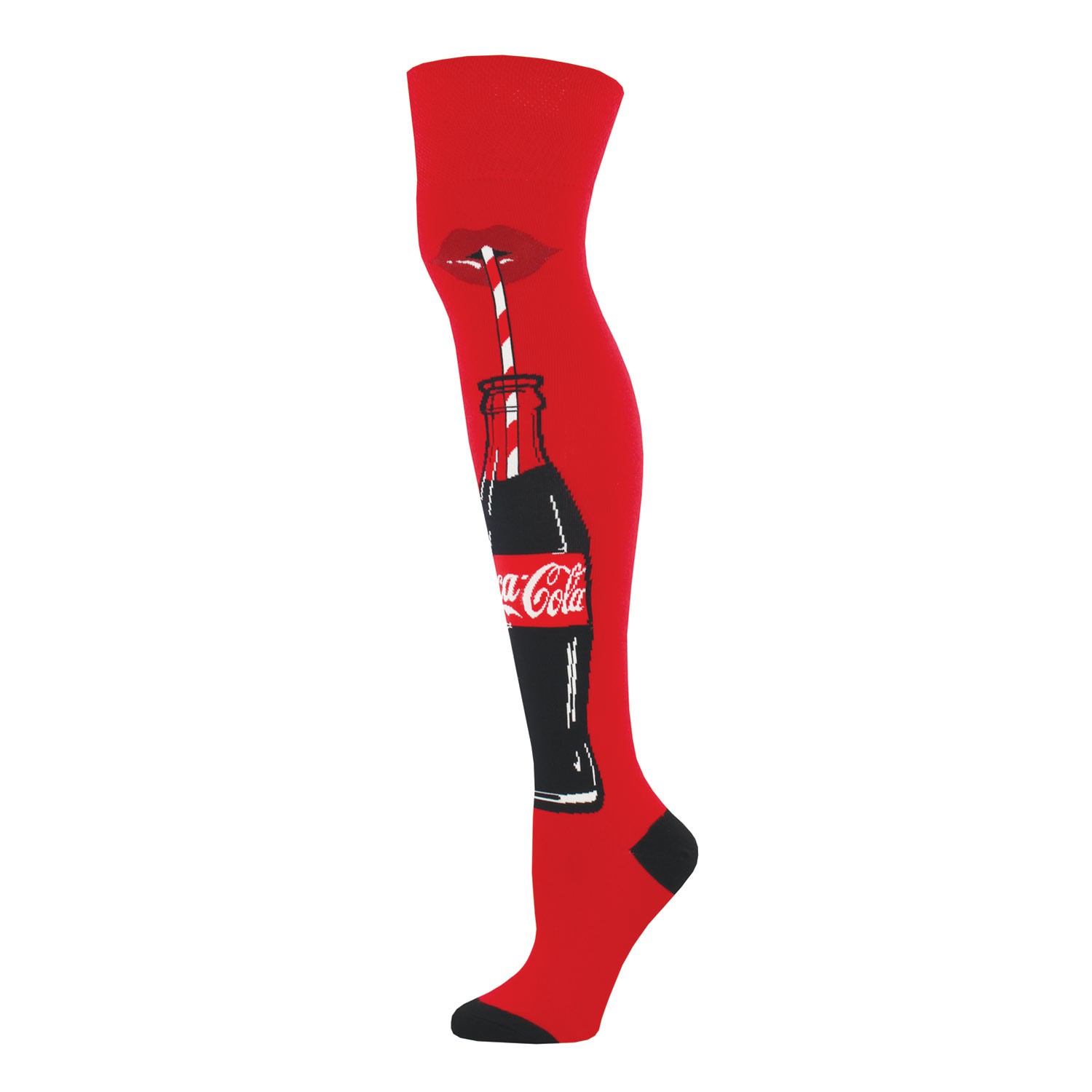Coca Cola Just A Sip Women's Red Knee High Socks