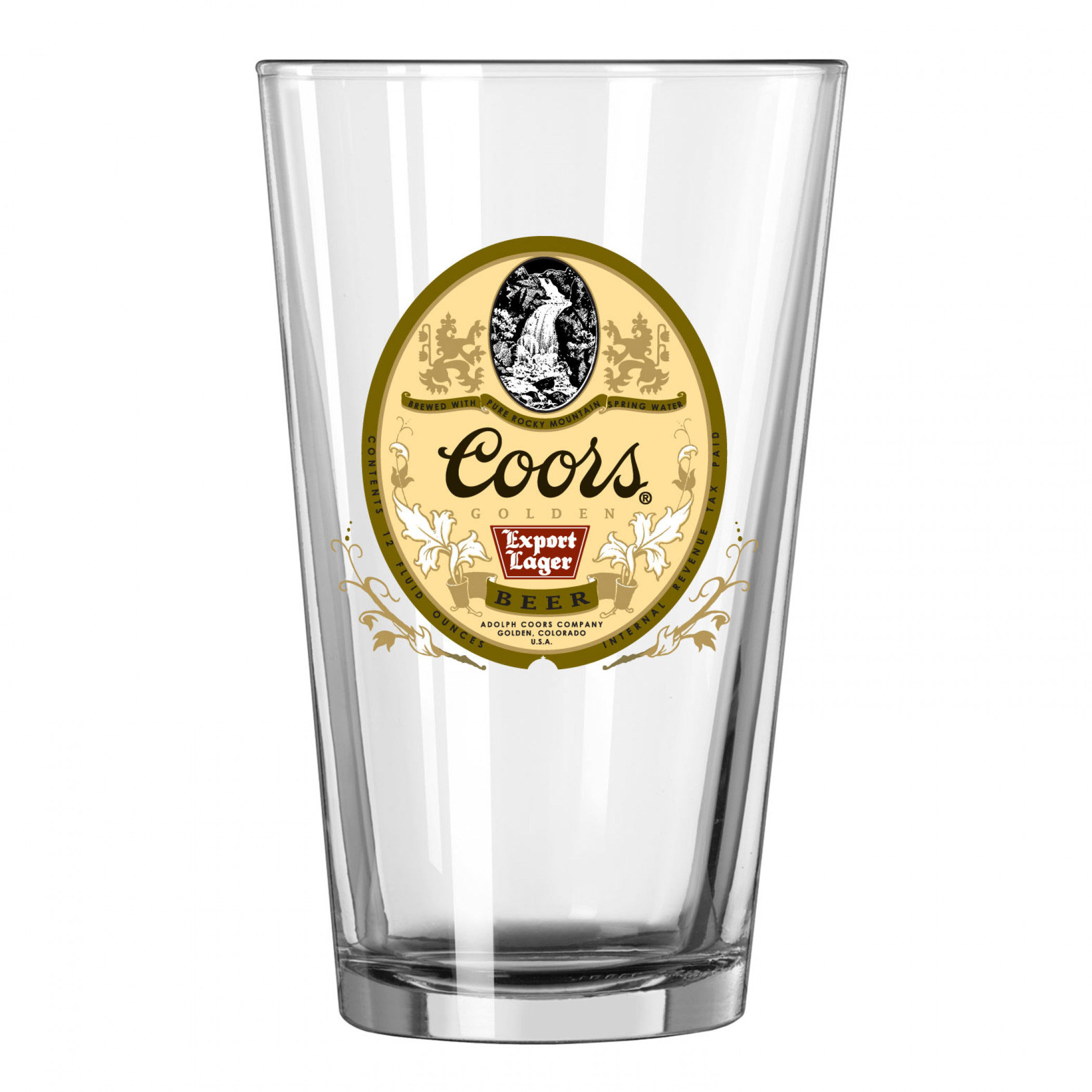 Coors Beer Retro Pub Pint Glass