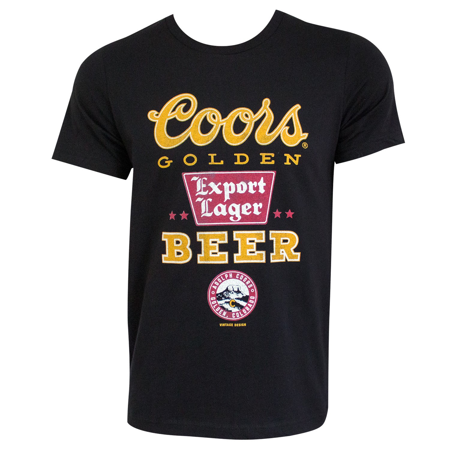 Coors Golden Beer Black Tee Shirt