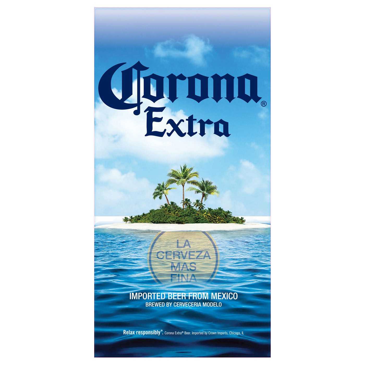 Corona Extra Beach Scene Beach Towel