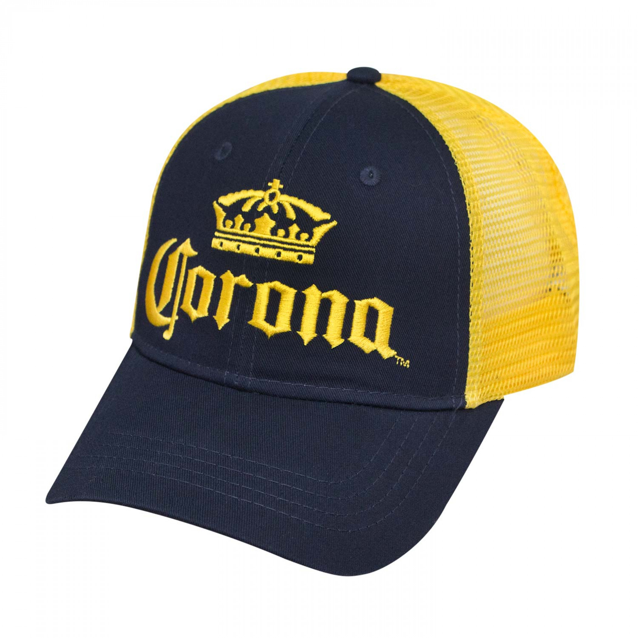 Corona Extra Blue & Yellow Mesh Snapback Hat
