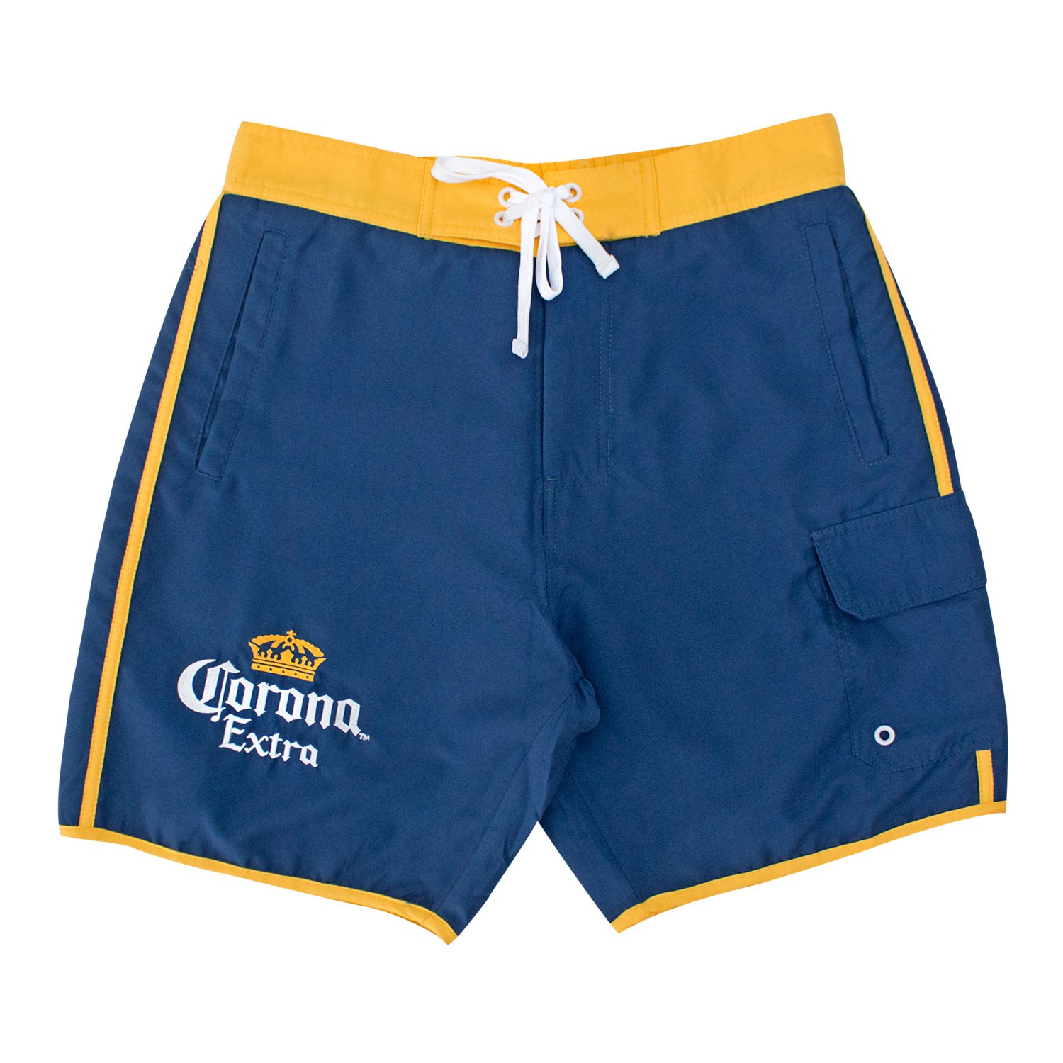 Corona Extra Gold Striped Board Shorts