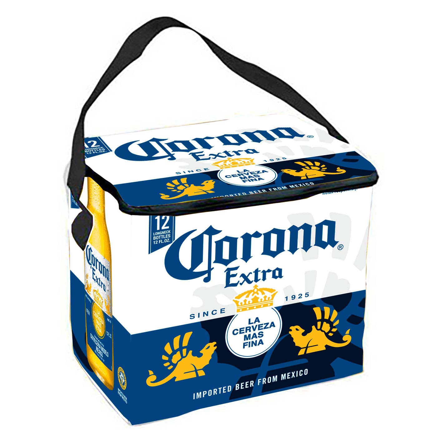 Corona Extra Bottle Label Soft Cooler Bag
