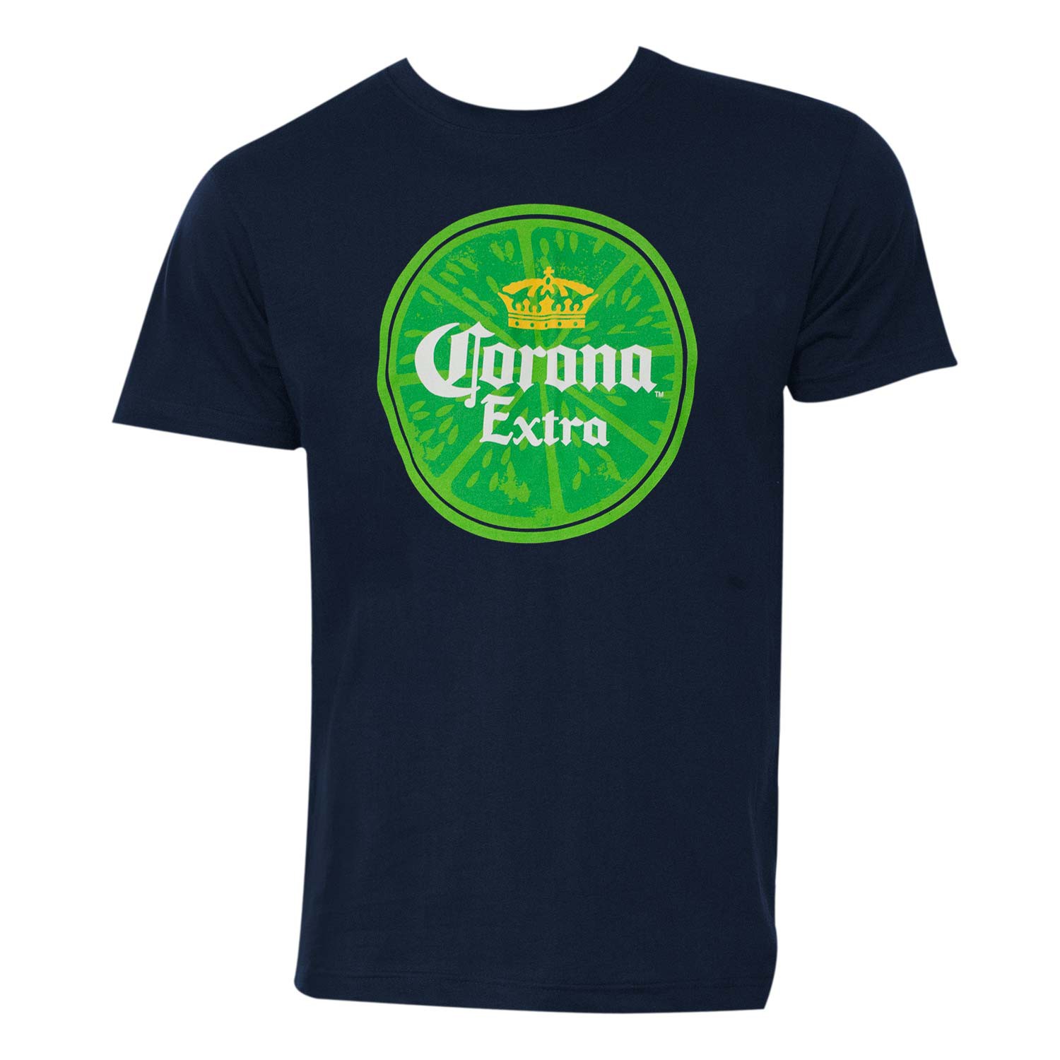Corona Extra Beer Men's Navy Blue Lime T-Shirt