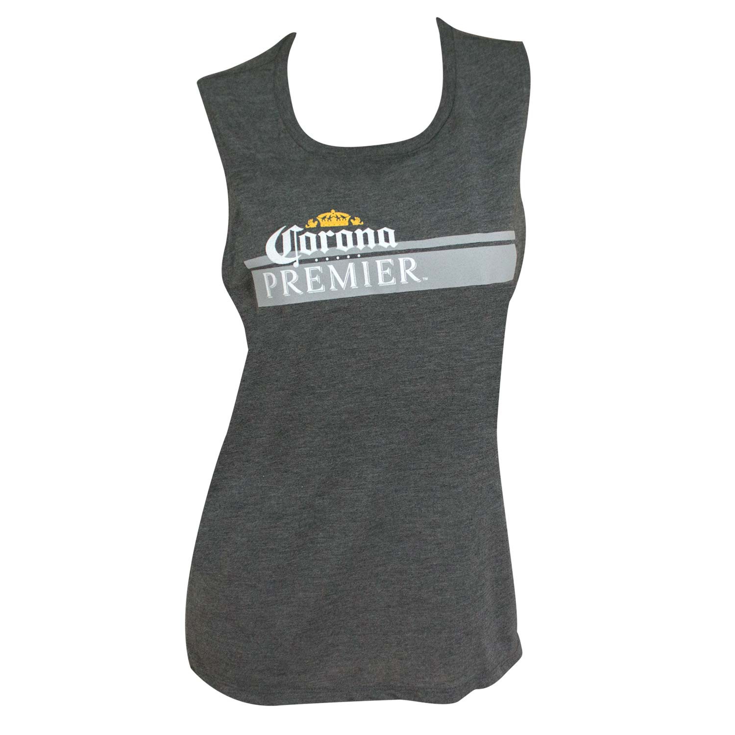 Corona Premier Stripe Logo Women's Gray Tank Top