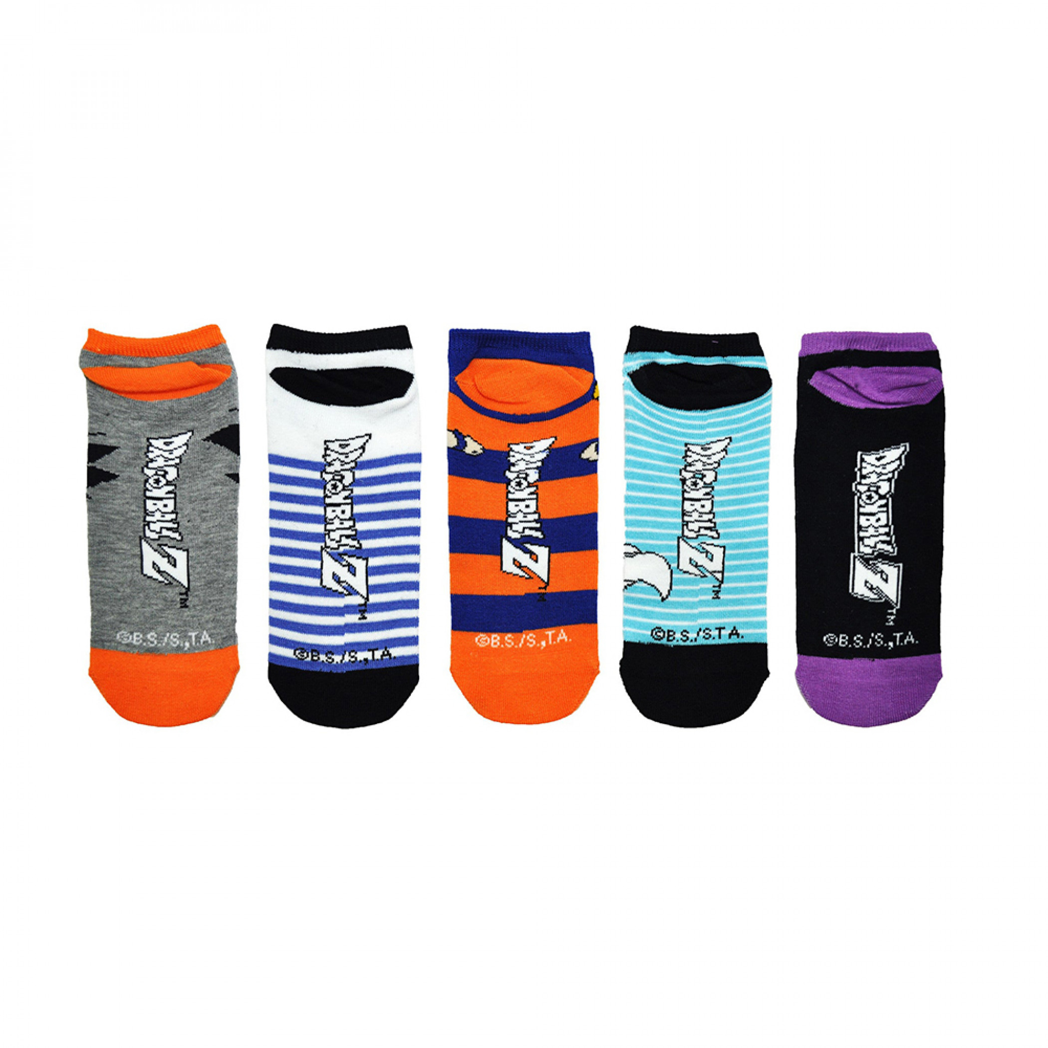 Dragon Ball Z Character Variety 5-Pair Pack of Low Cut Socks