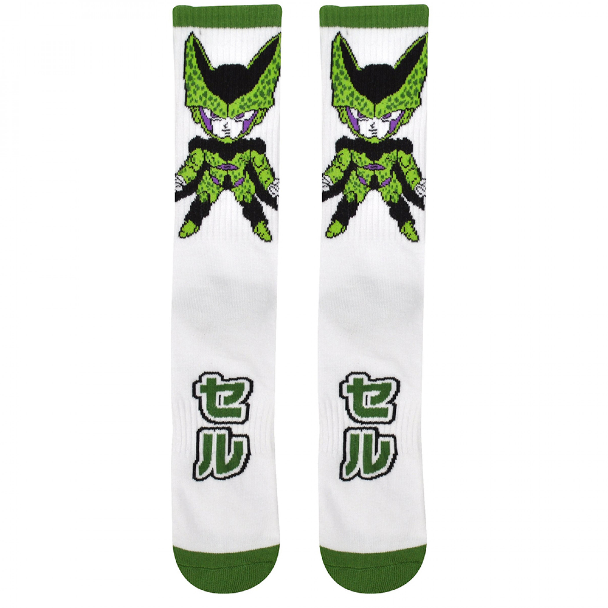 Dragon Ball Z Cell Character Chibi Athletic Crew Socks