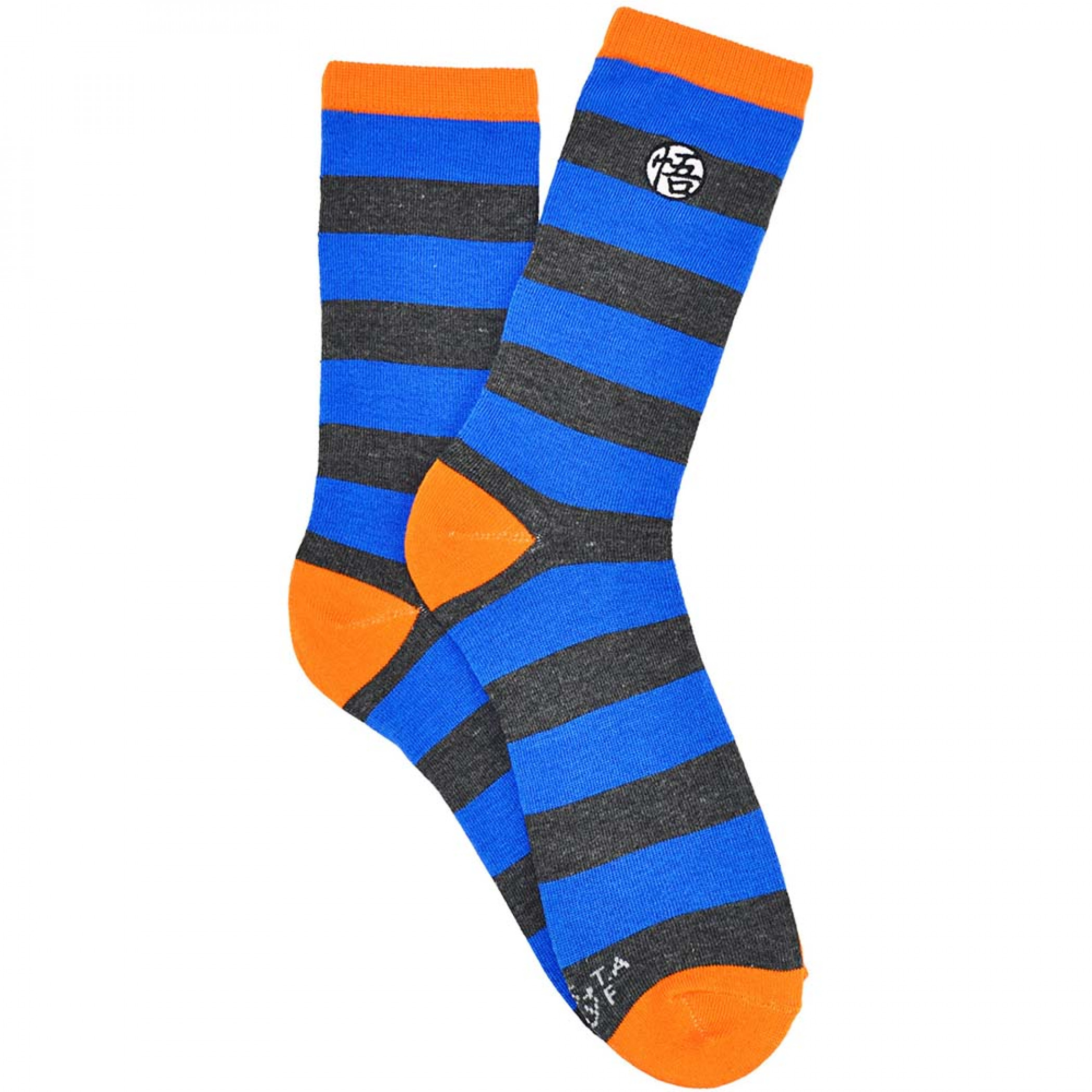 Dragon Ball Super Embroidered Rugby Stripe Crew Socks