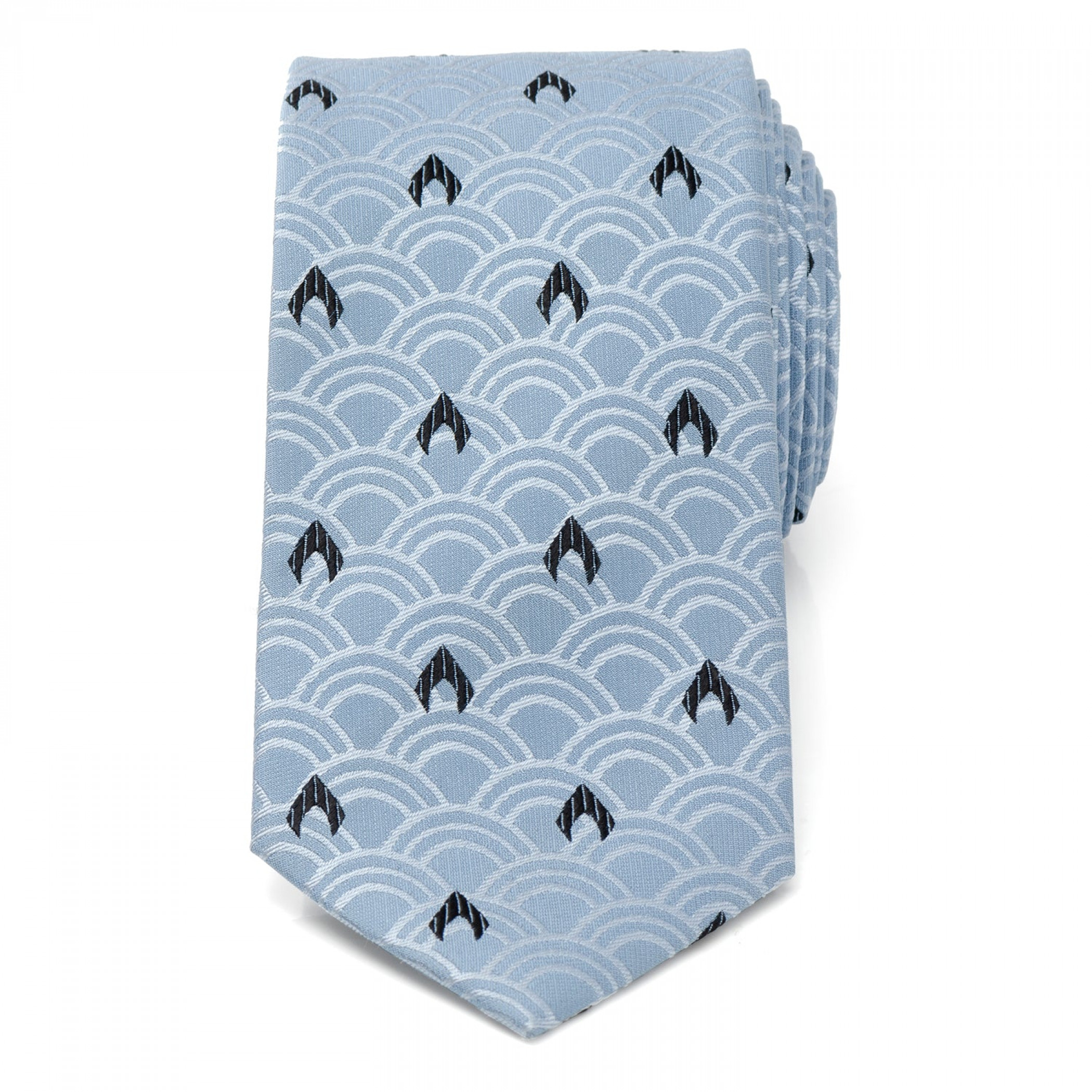 Aquaman Wave Pattern Blue Men's Tie