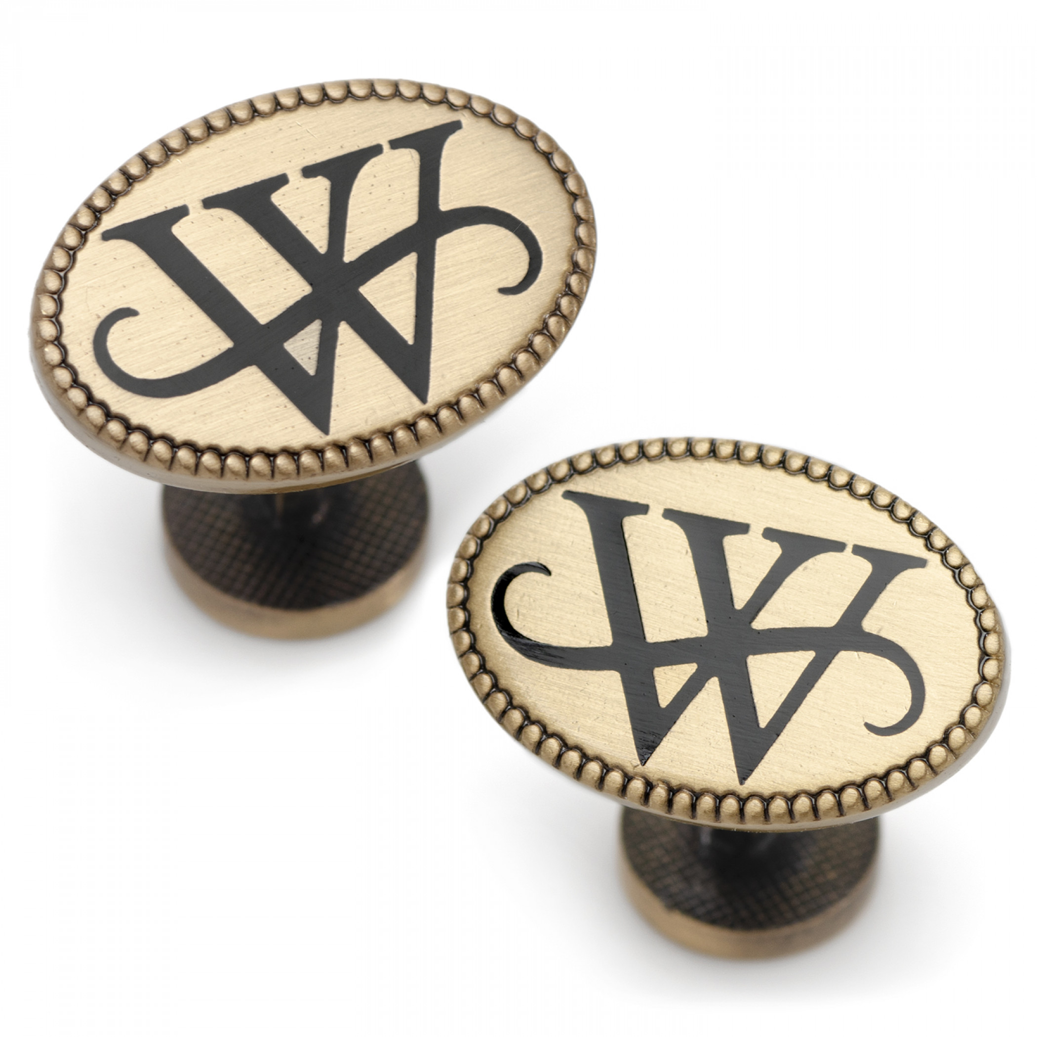 Batman Wayne Monogram Gold Cufflinks