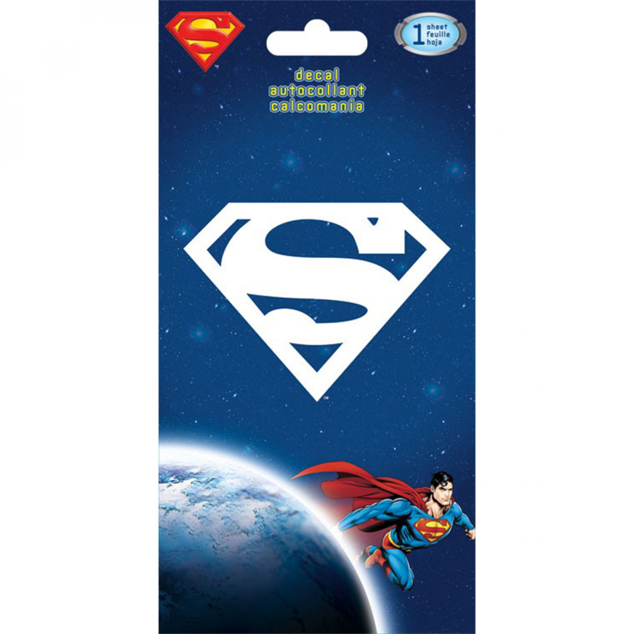 Superman Symbol White Decal Sticker