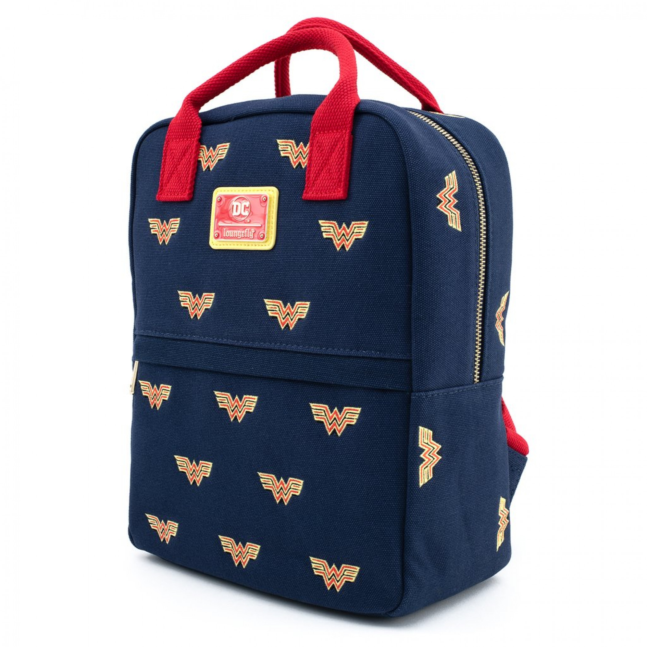 Wonder Woman Icon Blue Canvas Backpack by Loungefly