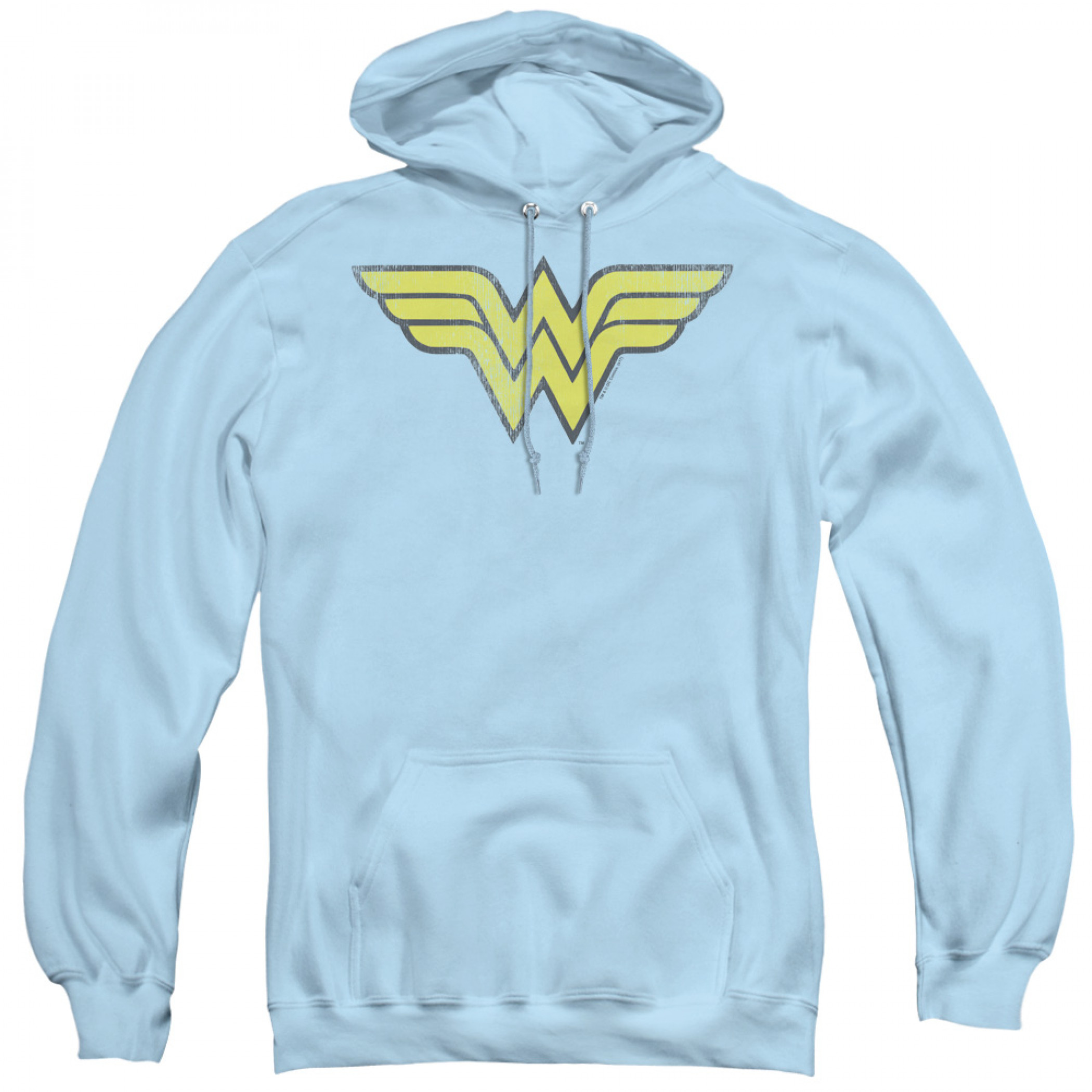 Wonder Woman Logo Women's Baby Blue Hoodie
