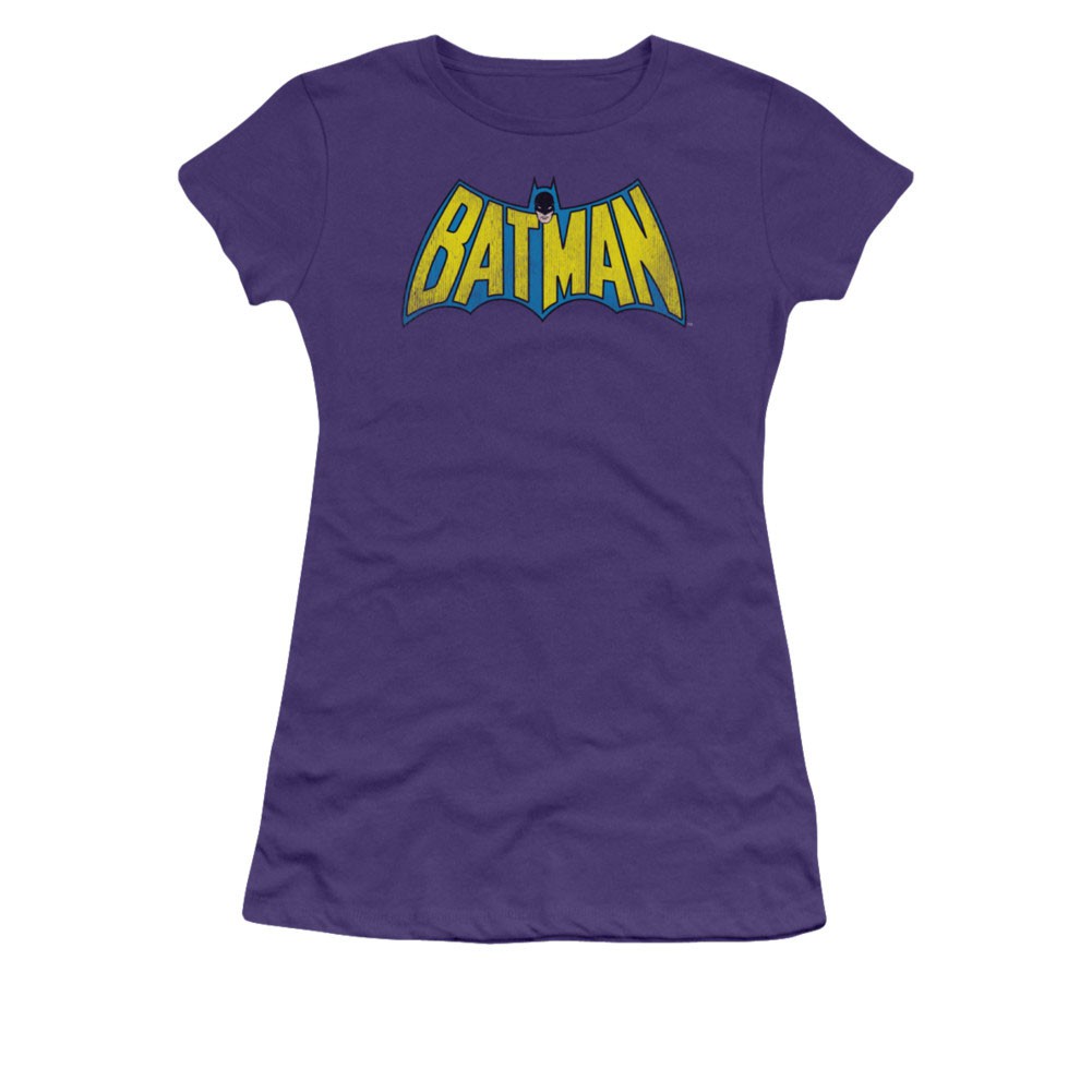 Batman Juniors Purple Classic Logo Tee Shirt