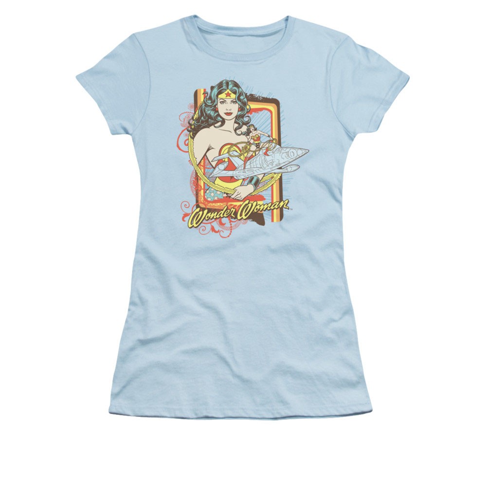 Wonder Woman Invisible Jet Blue Juniors T-Shirt