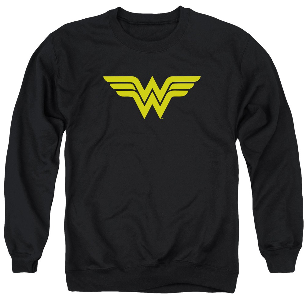 Wonder Woman Logo Black Crewneck Sweatshirt