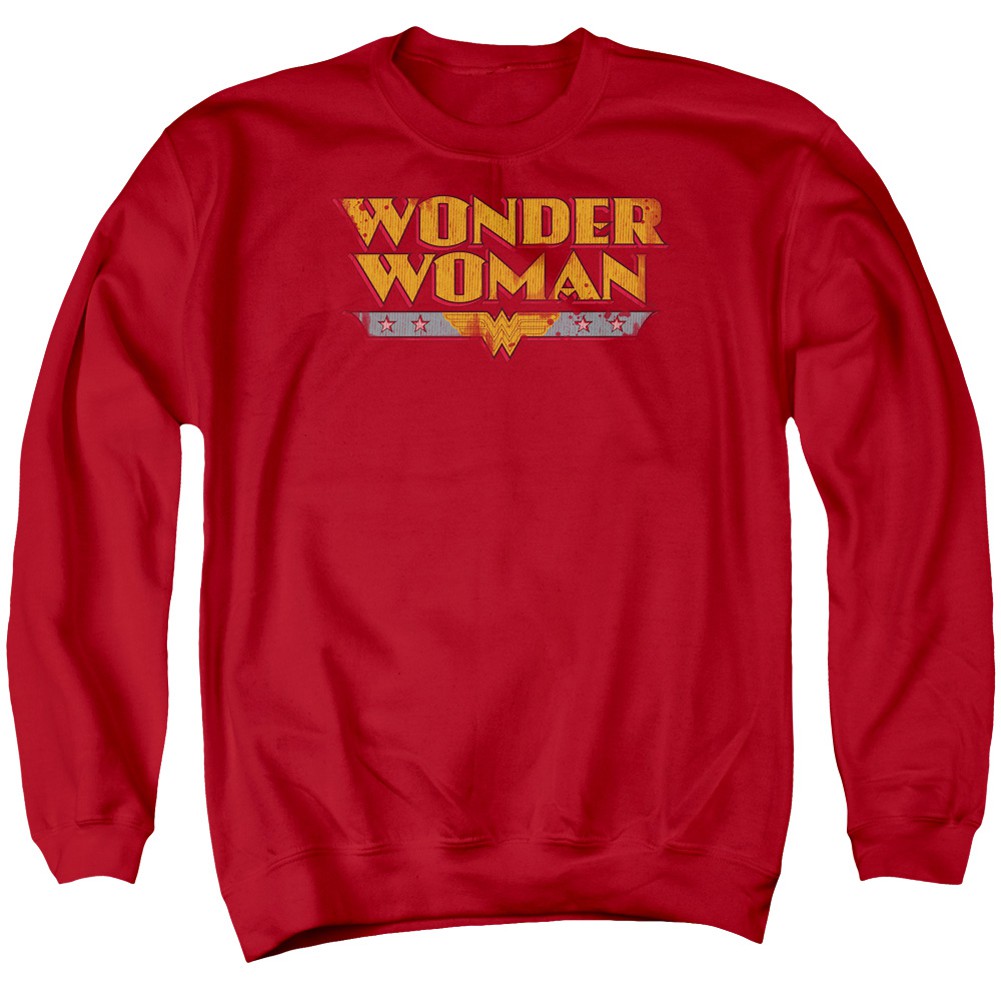 Wonder Woman Typeface Logo Crewneck Sweatshirt