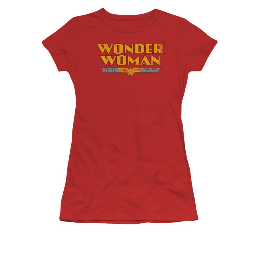 Wonder Woman Classic Logo Red Juniors T-Shirt