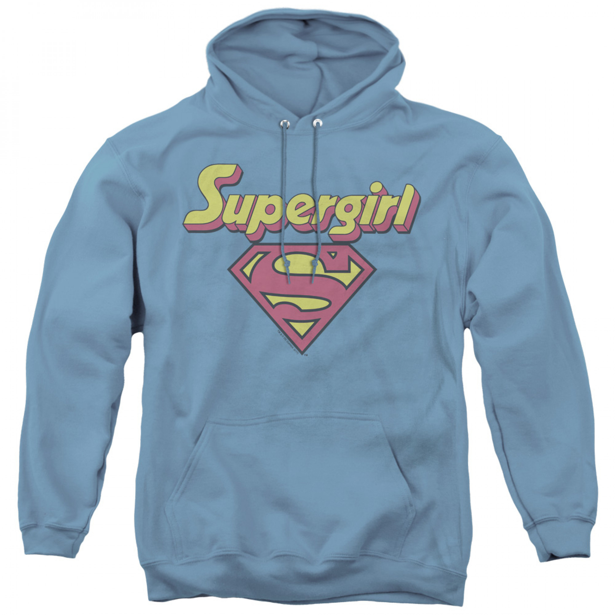 Supergirl Retro Logo Women's Blue Hoodie