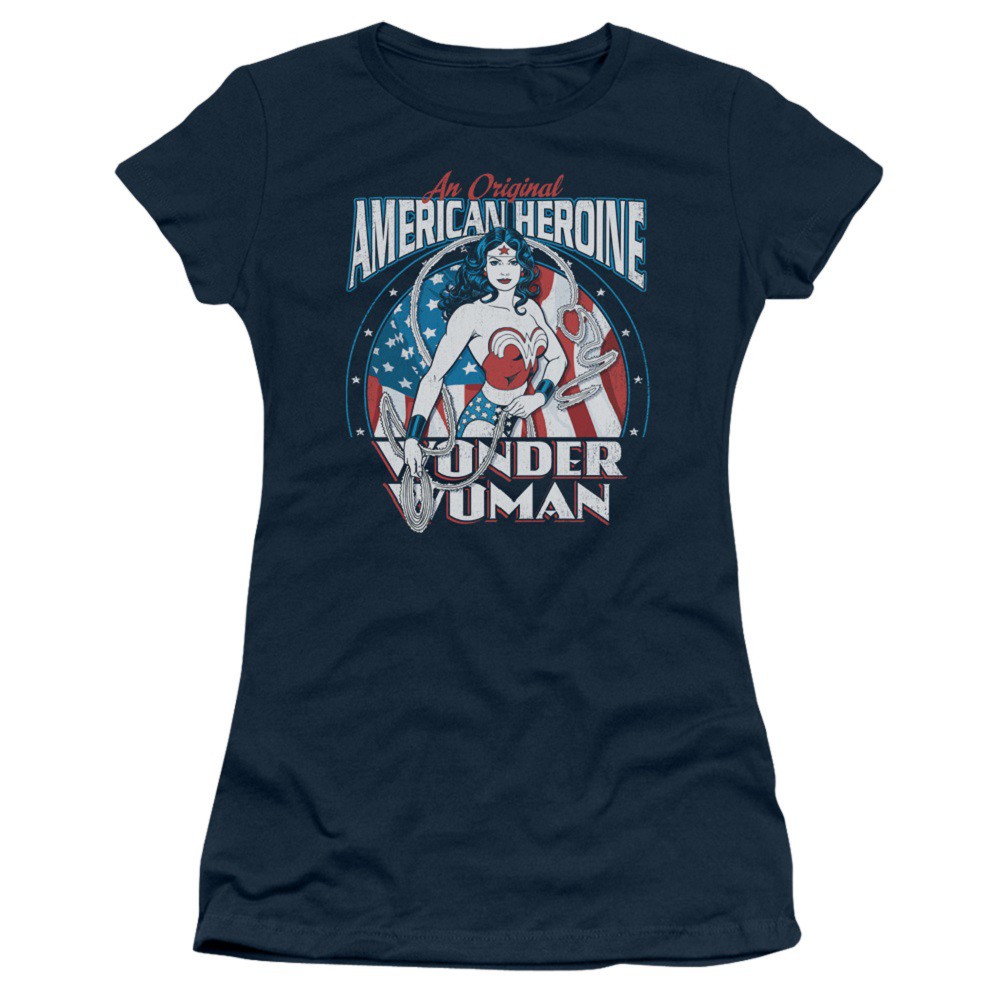 Wonder Woman American Heroine Women's Blue Tshirt