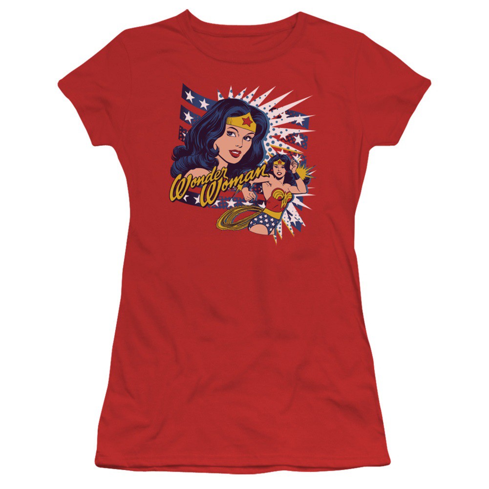 Wonder Woman Pop Art Women's Red Tshirt