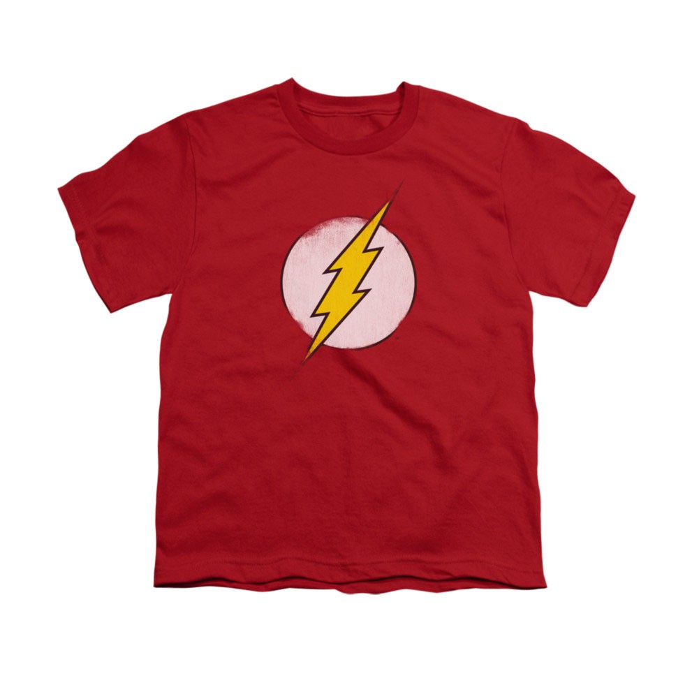 The Flash Rough Logo Red Youth Unisex T-Shirt