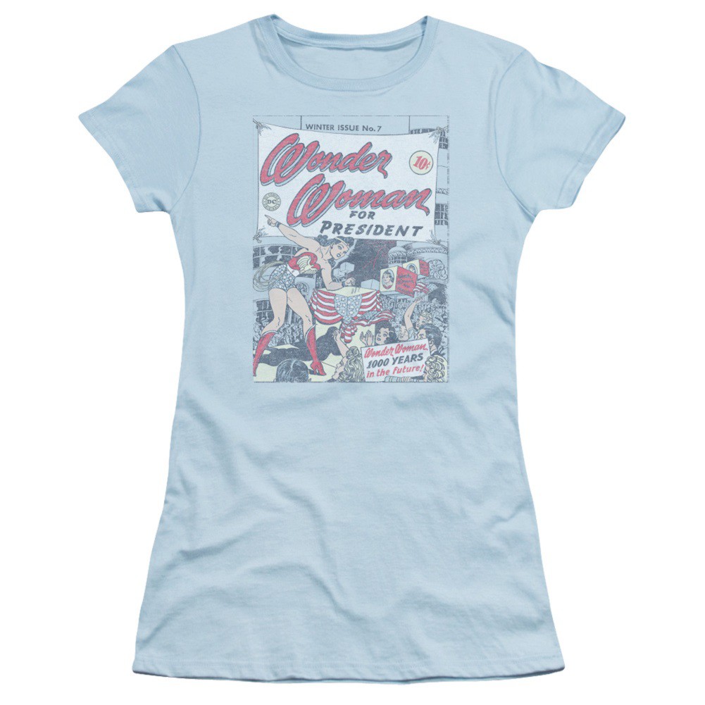 Wonder Woman For President Women's Blue Tshirt